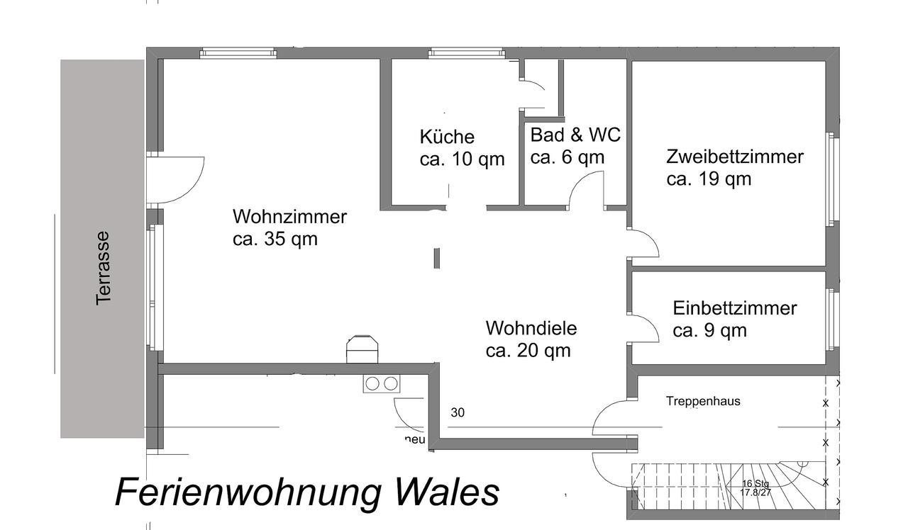 Ferienwohnung "Wales" Im Cnauceltaidd Wegensen Extérieur photo